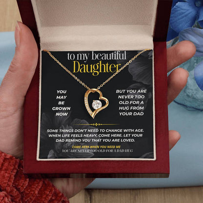 S284 - You Are Never Too Old For A Dad Hug – Forever Love Necklace From Dad