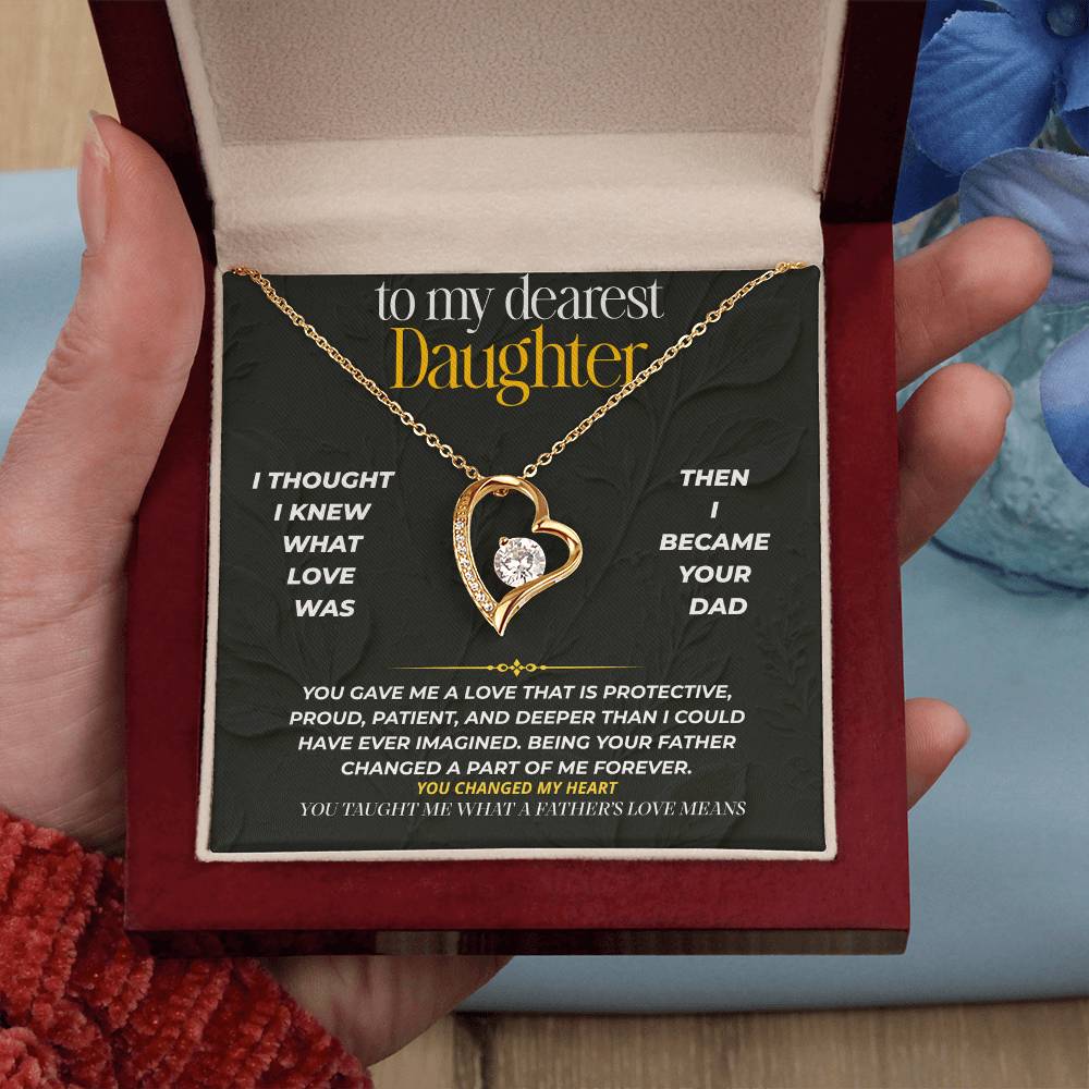 S235 - You Taught Me What A Father’s Love Means – Forever Love Necklace From Dad