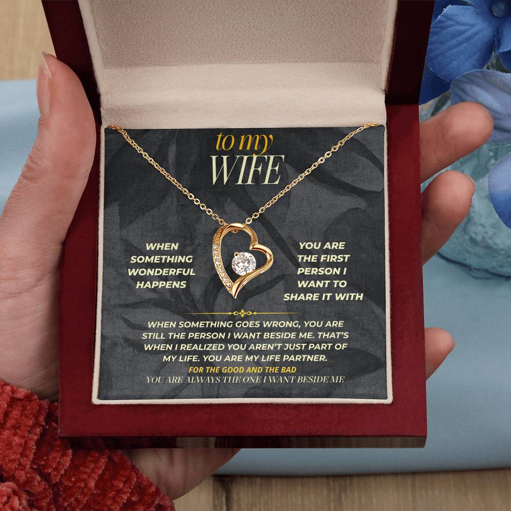 S157 - You Are The First Person I Want Beside Me – Forever Love Necklace From Husband