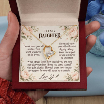 C672 - Wear Your Invisible Crown And A Promise To Carry Into New Chapters - Forever Love Necklace