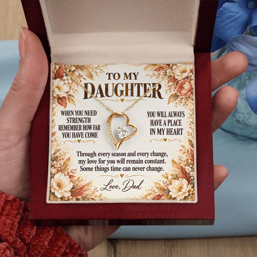 C283 - The World Is Brighter Because You Are In It And My Life Is Better Because You Are My Daughter - Forever Love Necklace