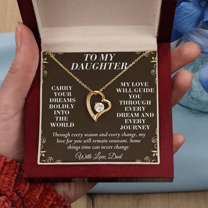 C193 - Wherever Tomorrow Leads You Remember You Have Already Made Your Dad Incredibly Proud - Forever Love Necklace