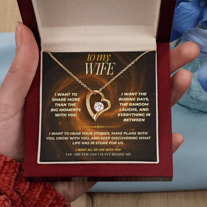 S140 - You Are The One I Want To Share Life With – Forever Love Necklace From Husband