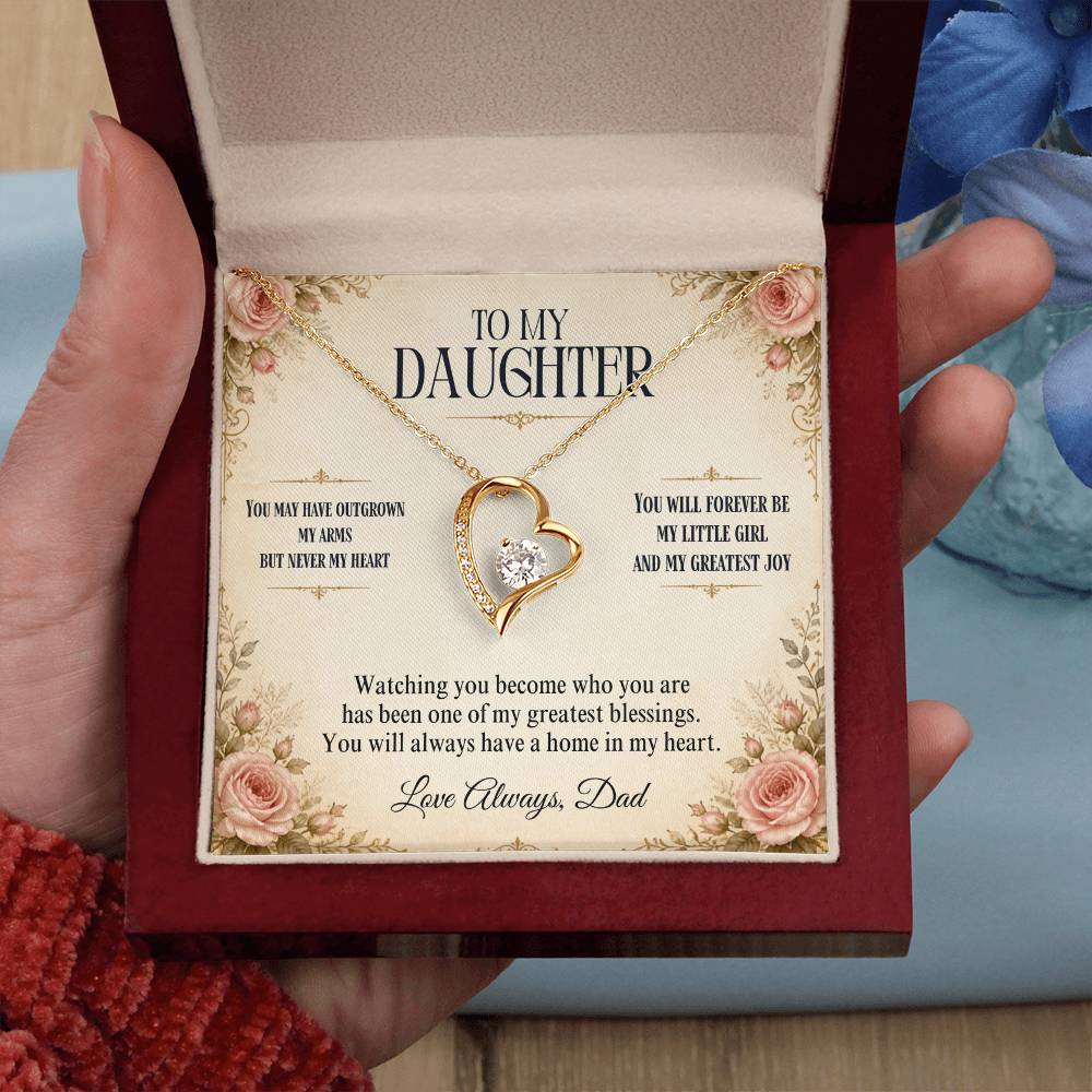 C4 - You Will Forever Be My Little Girl And One Of The Greatest Blessings Of My Life - Forever Love Necklace