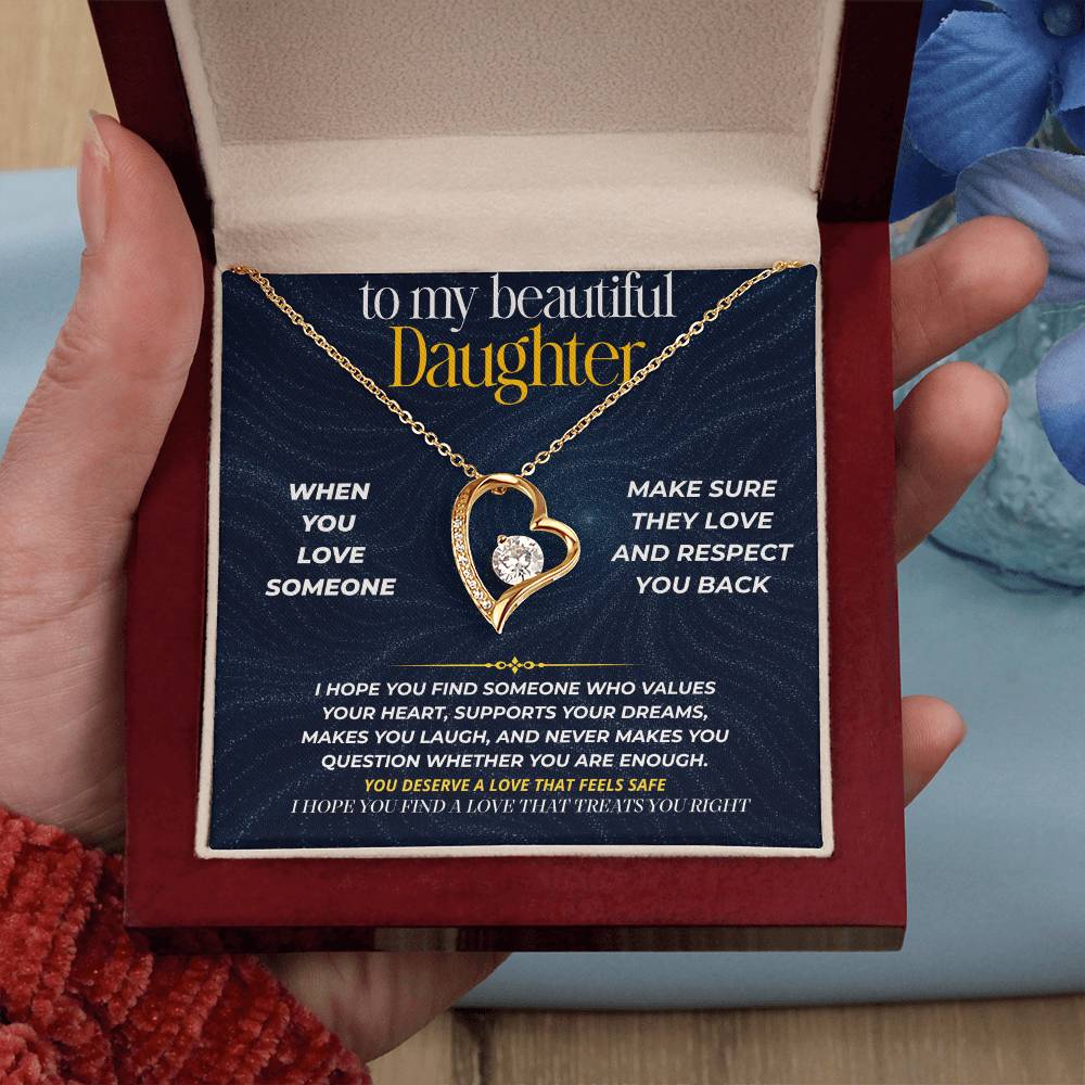 S279 - I Hope You Find Someone Who Treats You Right – Forever Love Necklace From Dad