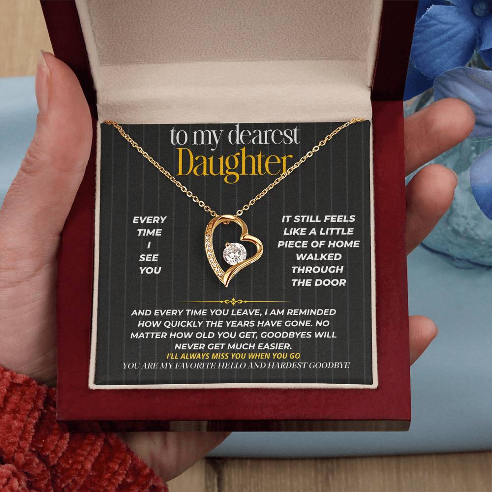 S268 - You Are My Favorite Hello And Hardest Goodbye – Forever Love Necklace From Dad