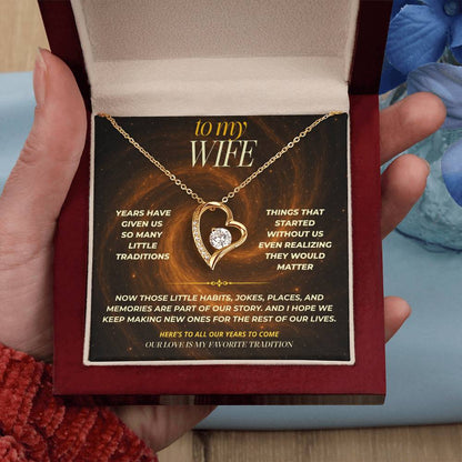 S143 - Our Love Is My Favorite Tradition – Forever Love Necklace From Husband