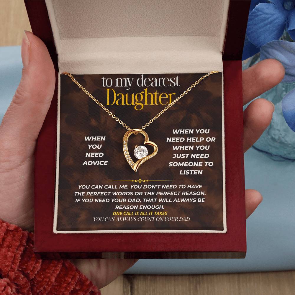 S258 - You Can Always Count On Your Dad – Forever Love Necklace From Dad