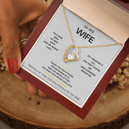 S25 - Thank You For Staying – Forever Love Necklace From Husband