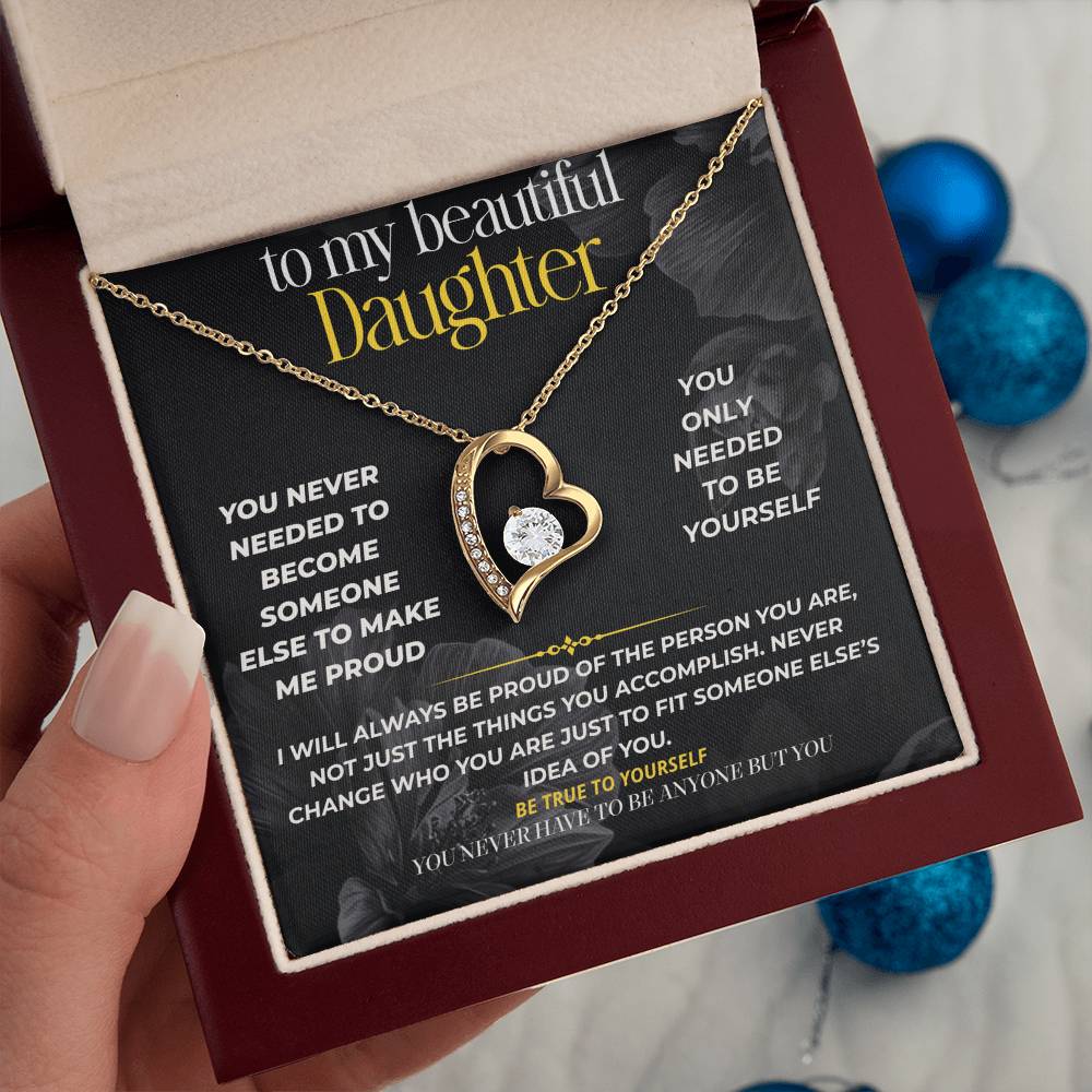 S291 - You Don’t Have To Make Me Proud, Just Be You – Forever Love Necklace From Dad
