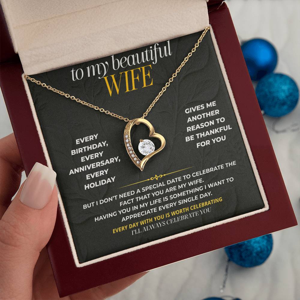 S193 - You Are The Woman I Want To Celebrate Forever – Forever Love Necklace From Husband
