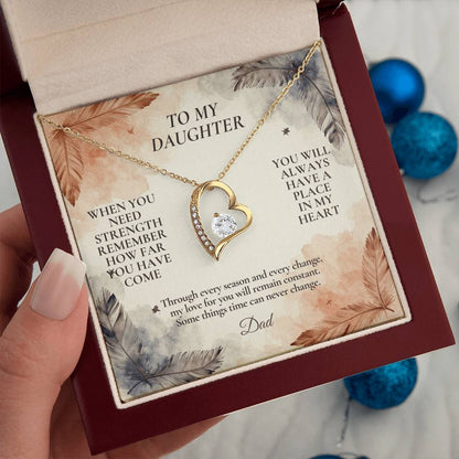 C108 - When You Need Strength Remember You Come From A Love That Never Gives Up On You - Forever Love Necklace