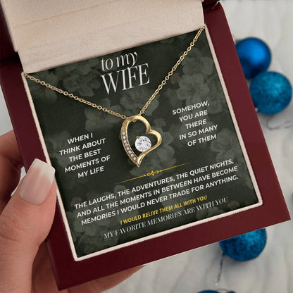 S90 - My Favorite Memories Are With You – Forever Love Necklace From Husband