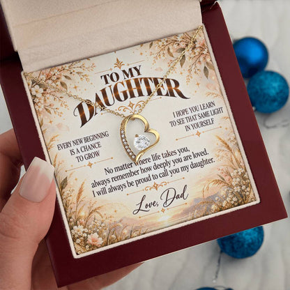 C491 - My Arms May Not Always Reach You But My Love Will Never Stop Holding You - Forever Love Necklace