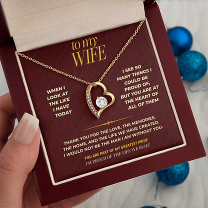 S118 - You Gave Me A Life I’m Proud Of – Forever Love Necklace From Husband