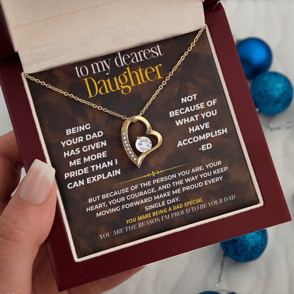 S256 - You Are The Reason I’m Proud To Be A Dad – Forever Love Necklace From Dad