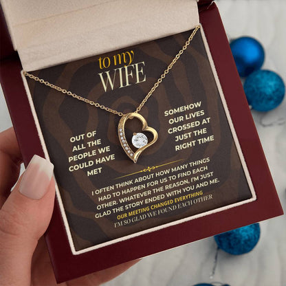 S170 - I’m Glad We Found Each Other – Forever Love Necklace From Husband