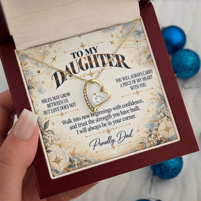 C494 - The Love Between A Father And Daughter Becomes A Legacy That Lives Beyond Every Season - Forever Love Necklace