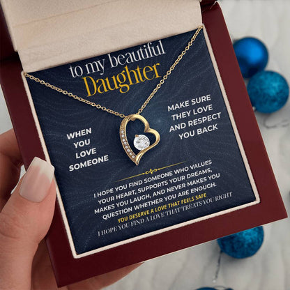 S279 - I Hope You Find Someone Who Treats You Right – Forever Love Necklace From Dad