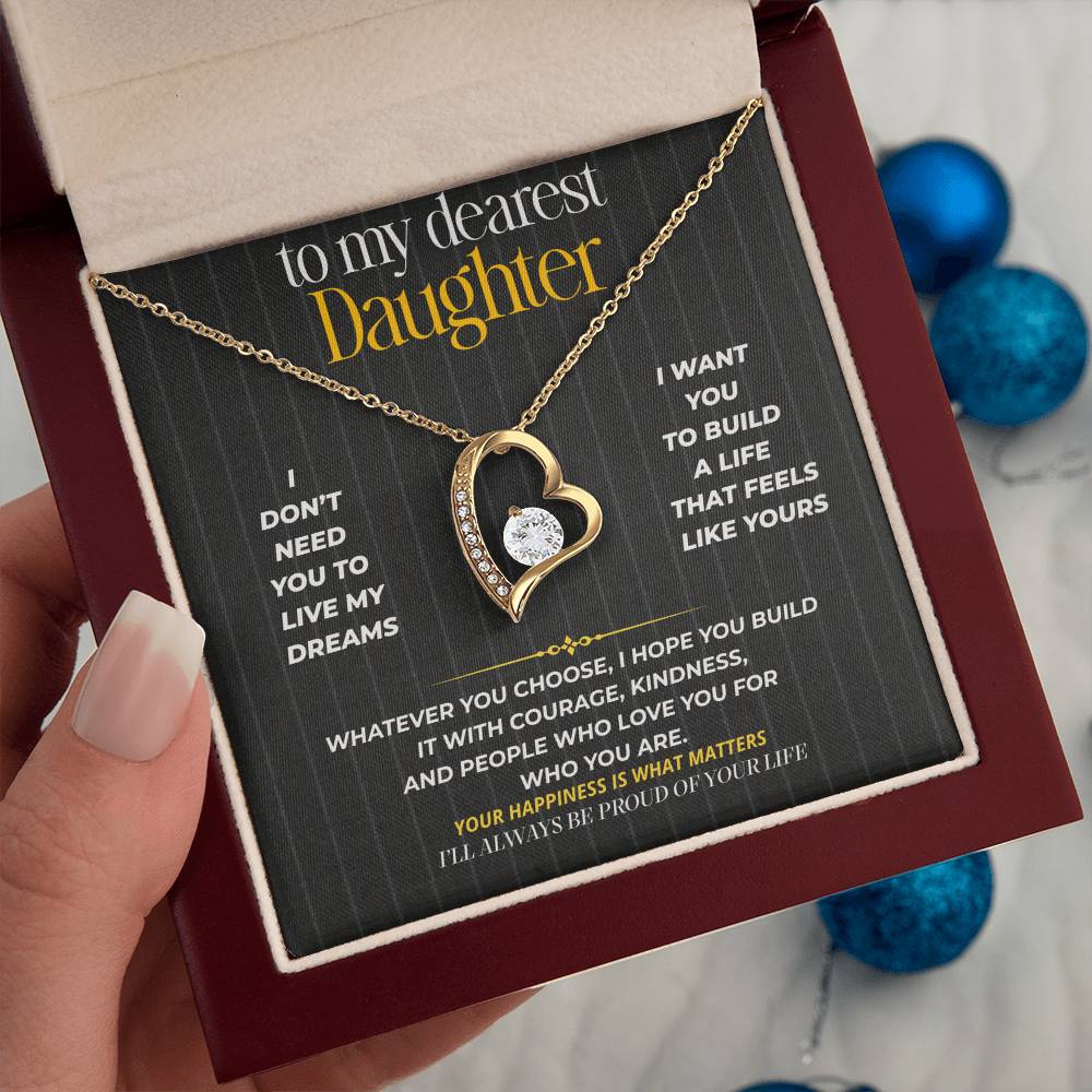 S269 - I’ll Always Be Proud Of The Life You Build – Forever Love Necklace From Dad
