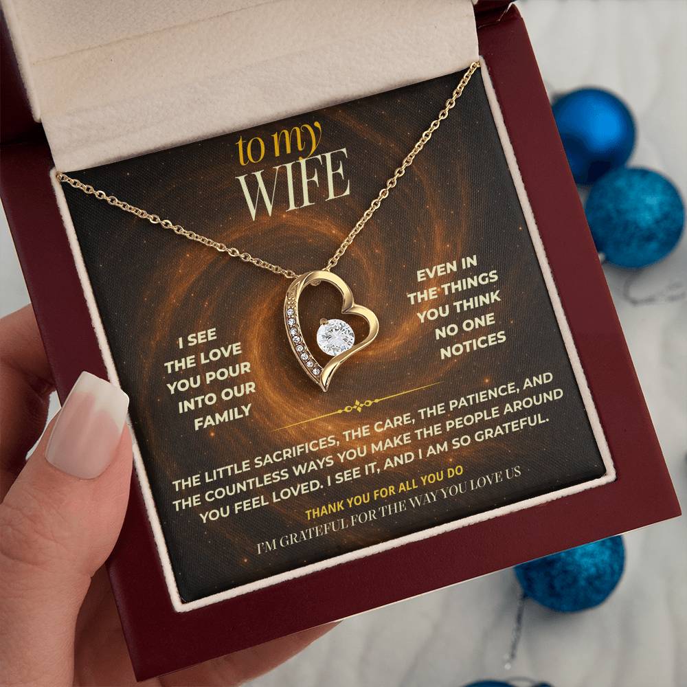 S142 - I’m Grateful For The Way You Love Us – Forever Love Necklace From Husband