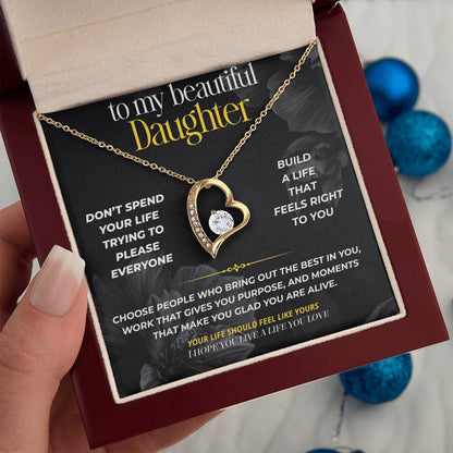S285 - I Hope You Live A Life You Love – Forever Love Necklace From Dad