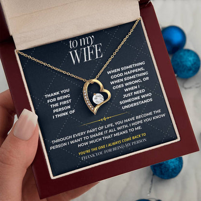 S104 - Thank You For Being My Person – Forever Love Necklace From Husband