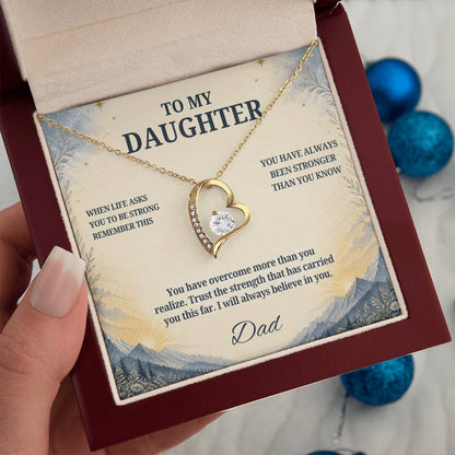C46 - When Life Asks You To Be Strong Remember You Have Always Been Stronger Than You Know - Forever Love Necklace