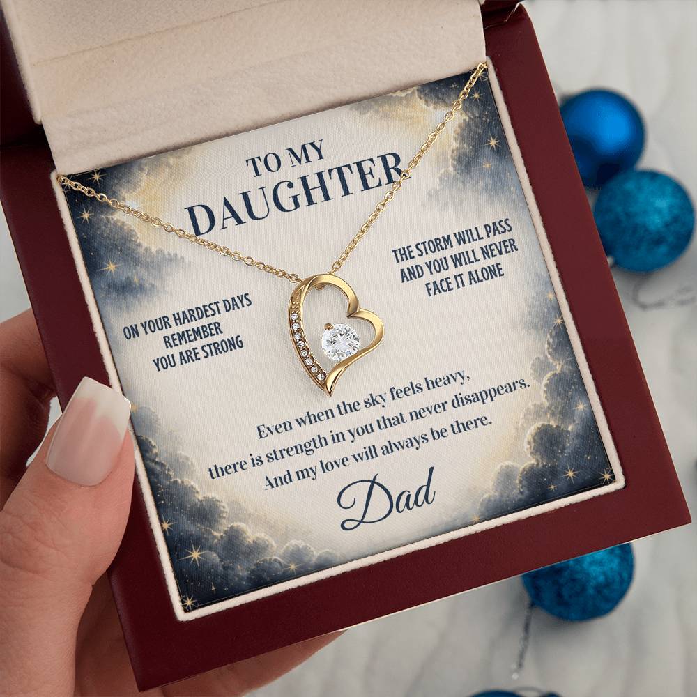 C13 - Even On Your Hardest Days Remember You Are Stronger Than You Think And Never Alone - Forever Love Necklace