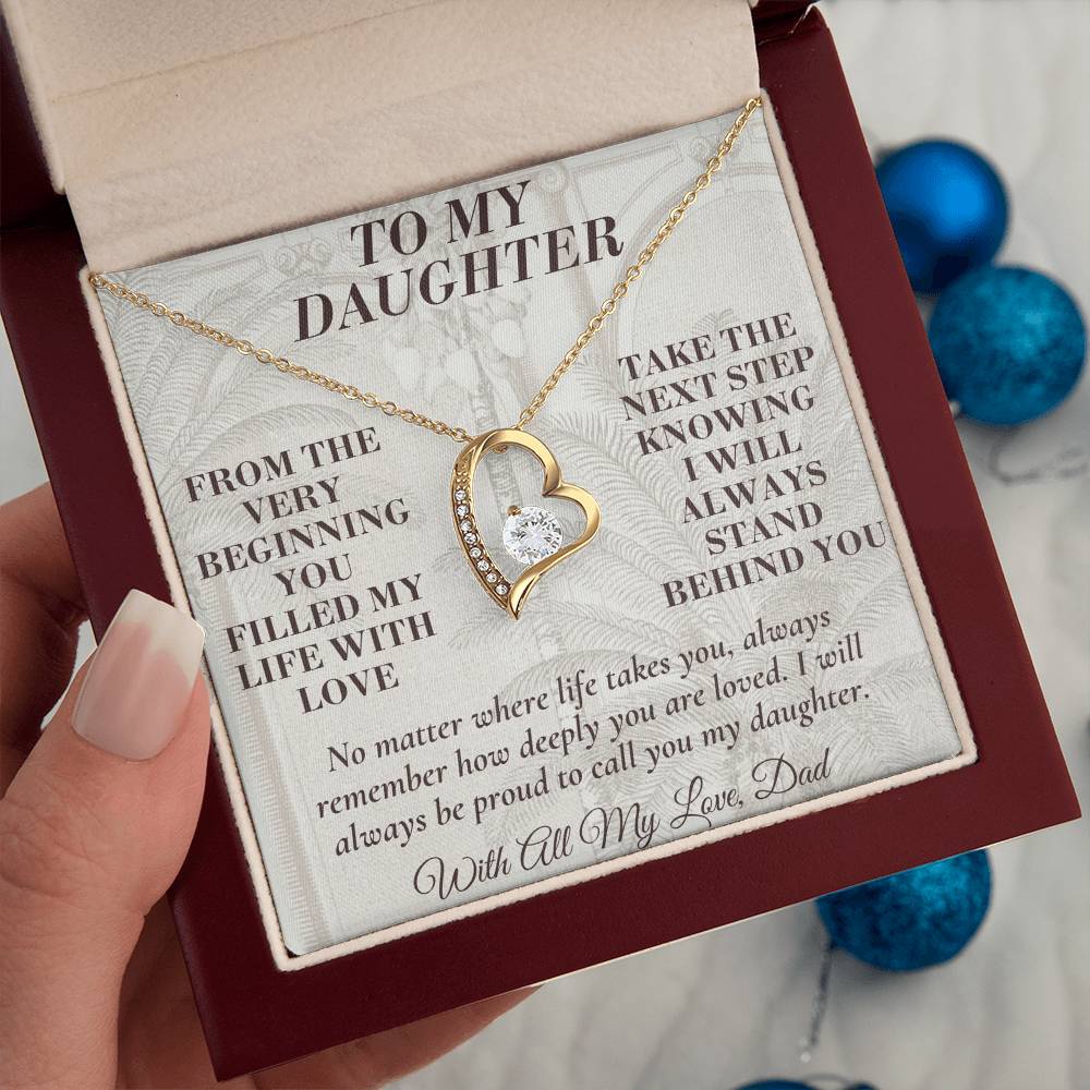 C181 - Let Your Heart Be Brave Your Dreams Be Big And Your Love For Yourself Be Strong - Forever Love Necklace