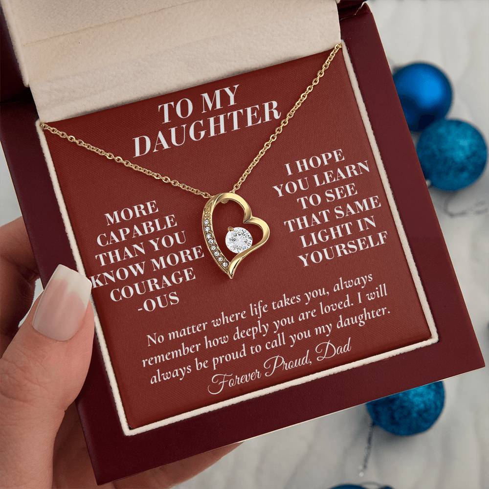 C192 - You Have A Heart Worth Protecting A Voice Worth Using And Dreams Worth Chasing - Forever Love Necklace