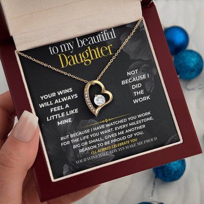 S290 - I’ll Always Be Here To Celebrate Your Wins – Forever Love Necklace From Dad