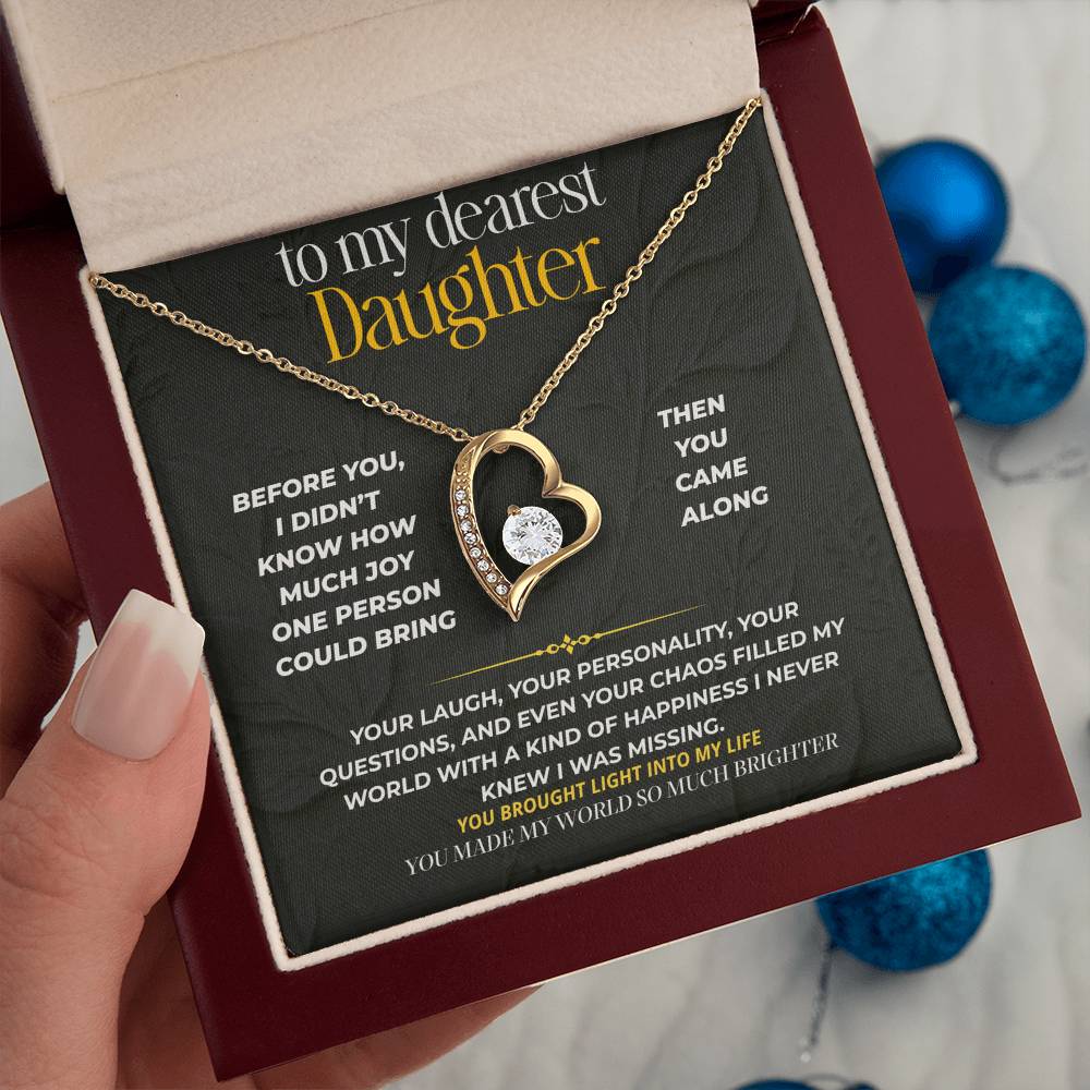 S239 - You Made My World Brighter – Forever Love Necklace From Dad