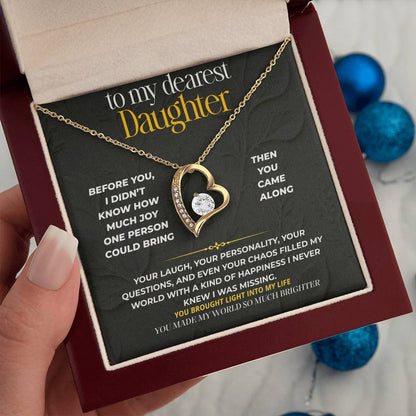 S239 - You Made My World Brighter – Forever Love Necklace From Dad