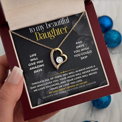 S292 - I’ll Love You Through Every High And Low – Forever Love Necklace From Dad