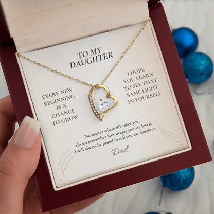 C116 - May Every New Beginning Remind You That Dad Will Always Stand Behind You - Forever Love Necklace