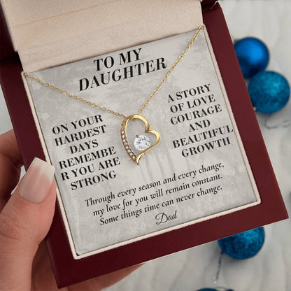C188 - The Strong Woman You Are Becoming Will Always Remind Me Of The Little Girl I Adore - Forever Love Necklace