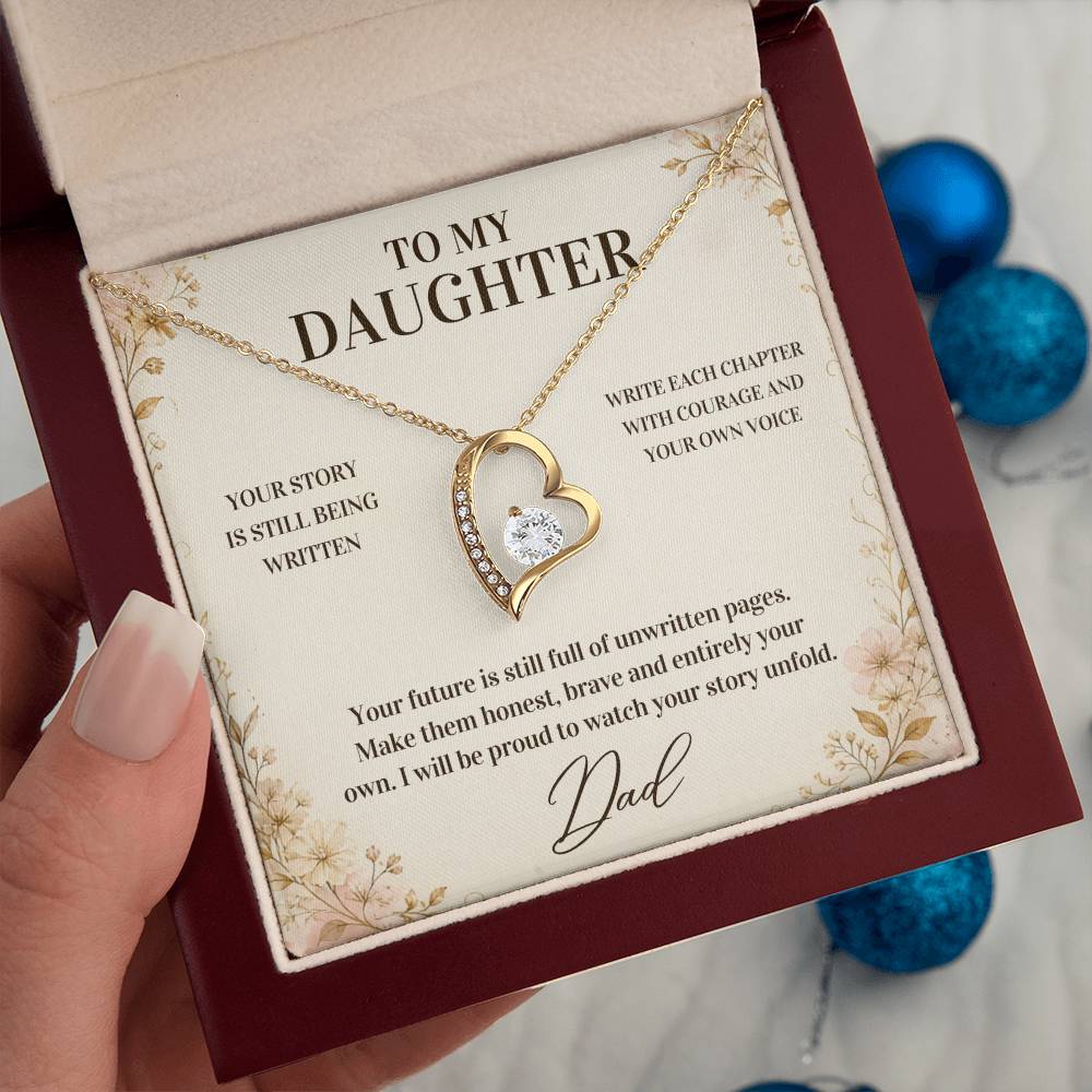 C48 - Your Story Is Only Beginning And I Will Always Be Proud To Watch You Write Every Chapter - Forever Love Necklace
