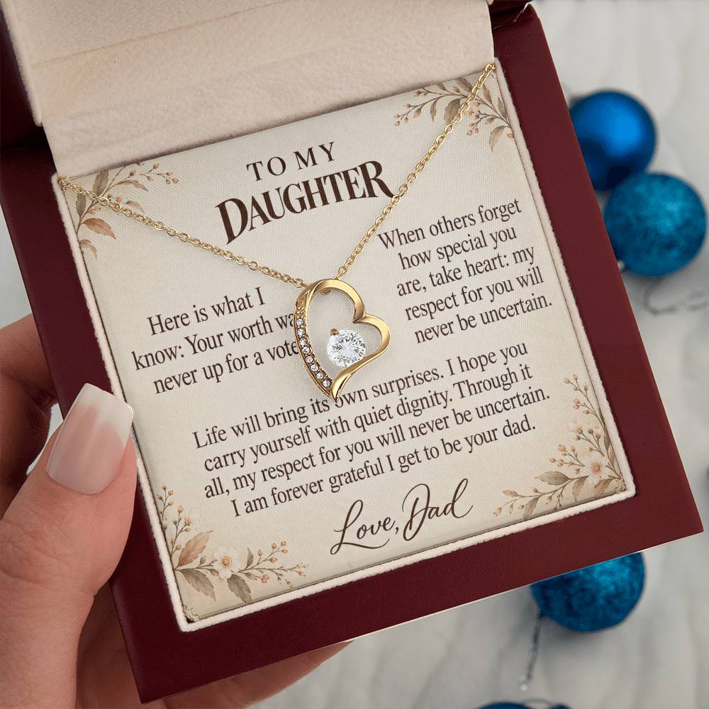 C675 - Wear Your Invisible Crown And The Words I Hope You Always Remember - Forever Love Necklace