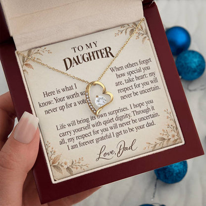 C675 - Wear Your Invisible Crown And The Words I Hope You Always Remember - Forever Love Necklace
