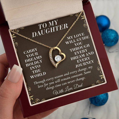 C193 - Wherever Tomorrow Leads You Remember You Have Already Made Your Dad Incredibly Proud - Forever Love Necklace
