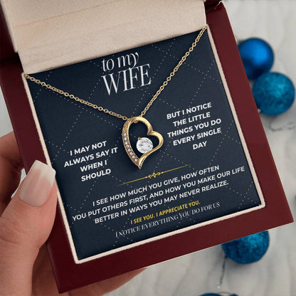 S107 - I Notice More Than I Say – Forever Love Necklace From Husband