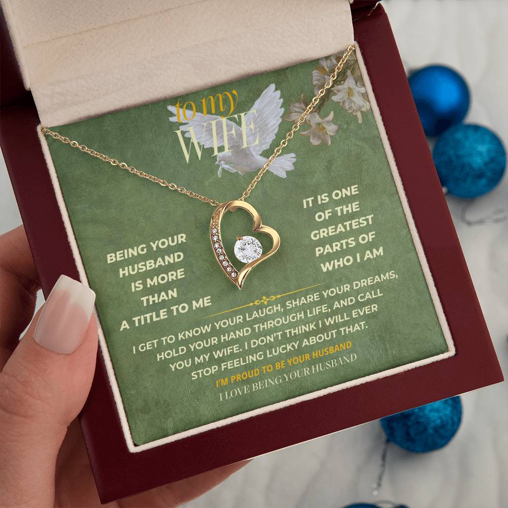 S131 - I Love Being Your Husband – Forever Love Necklace From Husband