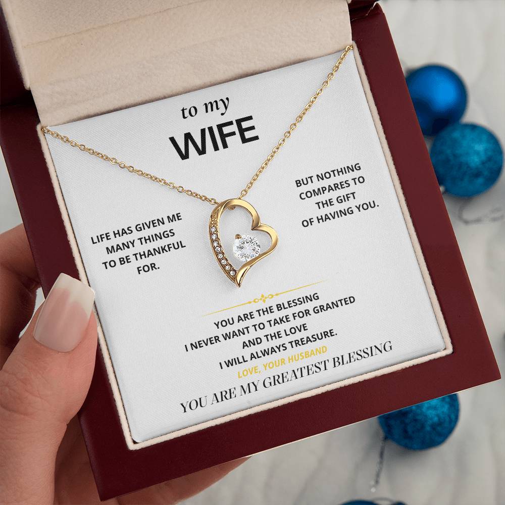 S15 - My Greatest Blessing – Forever Love Necklace From Husband
