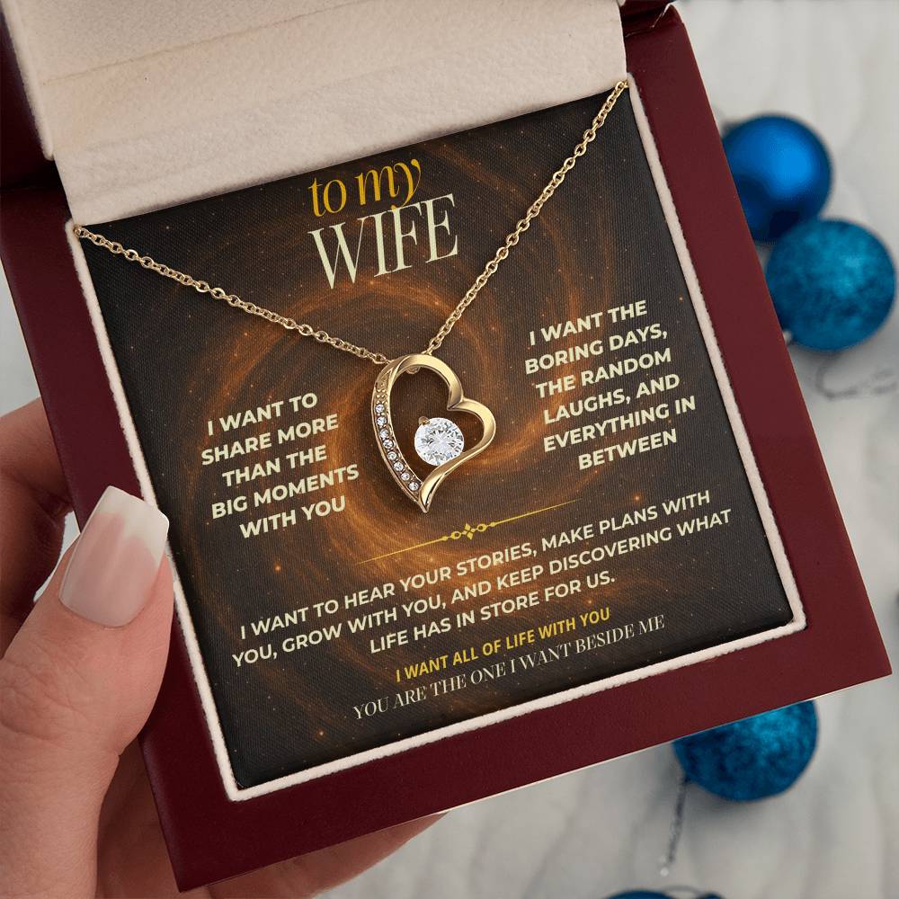 S140 - You Are The One I Want To Share Life With – Forever Love Necklace From Husband