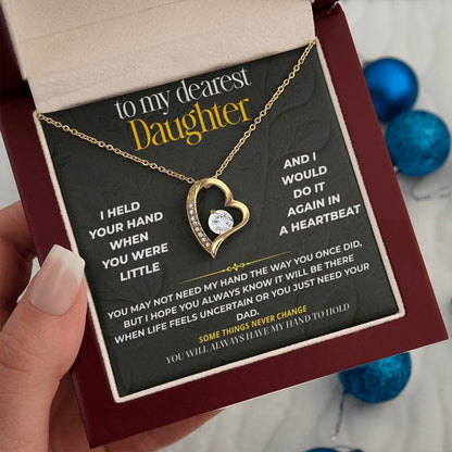 S221 - You Will Always Have My Hand To Hold – Forever Love Necklace From Dad