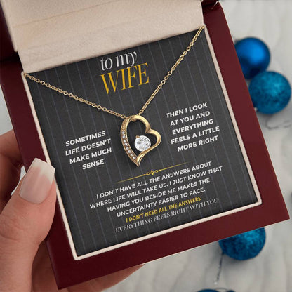 S183 - You’re The One Who Makes Everything Feel Right – Forever Love Necklace From Husband