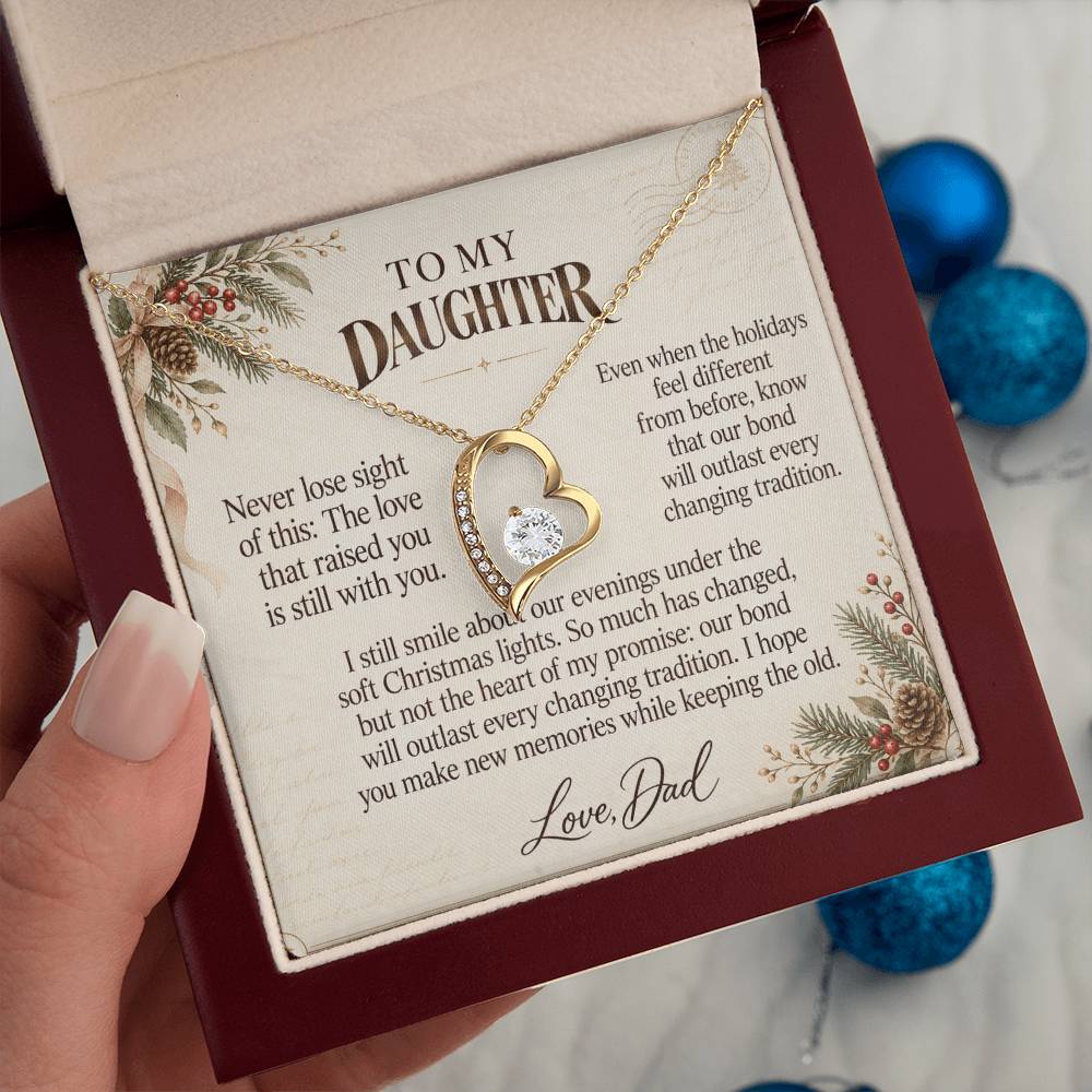 C559 - The Christmas Lights We Shared And A Memory That Time Cannot Take Away - Forever Love Necklace