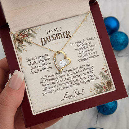 C559 - The Christmas Lights We Shared And A Memory That Time Cannot Take Away - Forever Love Necklace
