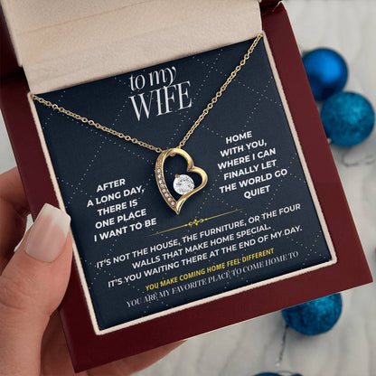 S106 - You’re The Reason I Look Forward To Home – Forever Love Necklace From Husband